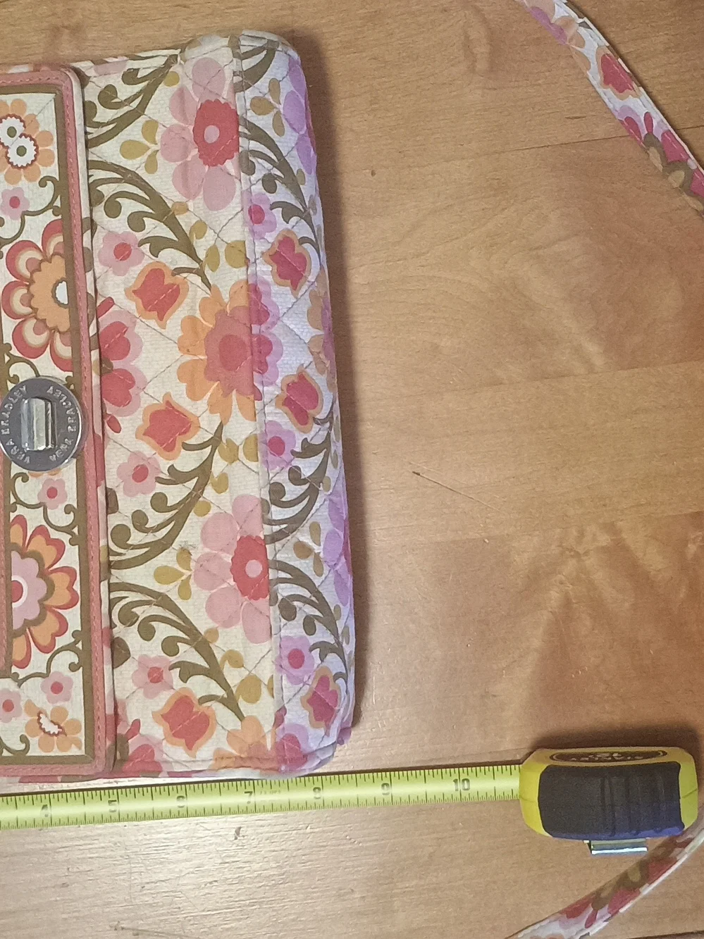 Vera Bradley Quilted Floral Crossbody in Pink, Gold and Orange
